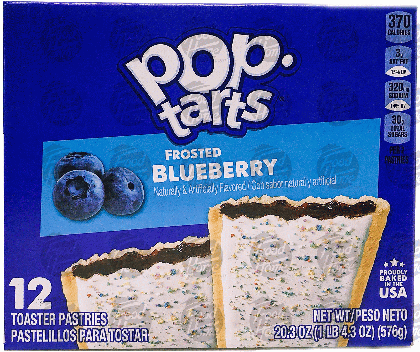 Pop tarts  frosted blueberry toaster pastries, 12 pastries, box Full-Size Picture